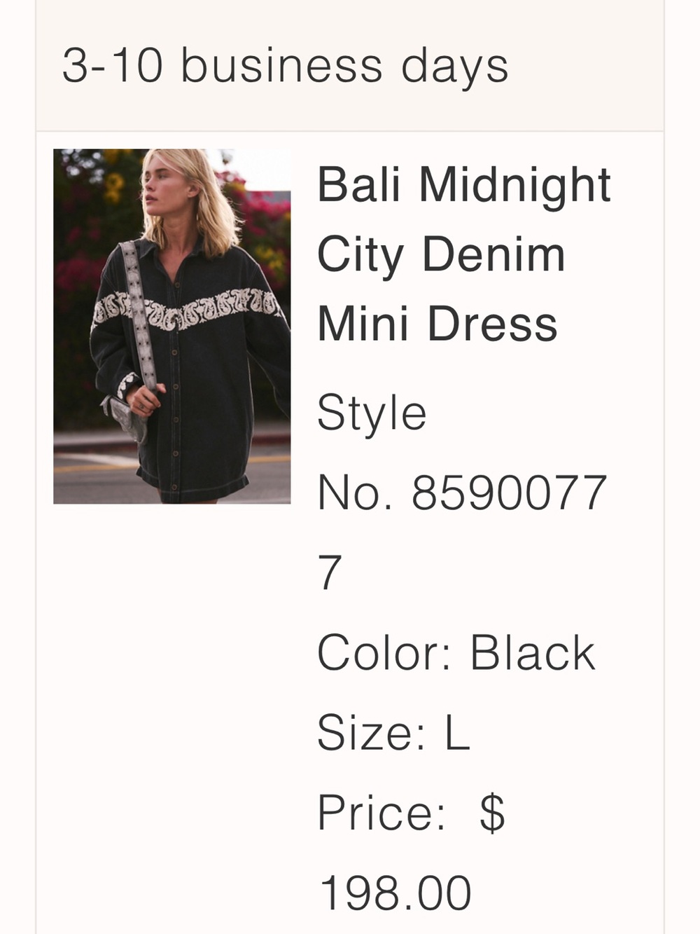 Free People Denim Dress